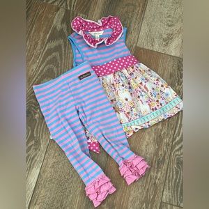Matilda Jane Size 2 Easter Tunic/Legging Set